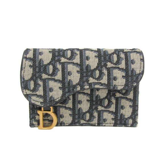 Christian Dior Oblique Saddle Bloom Card Holder S5611CTZQ_M928 Jacquard Card